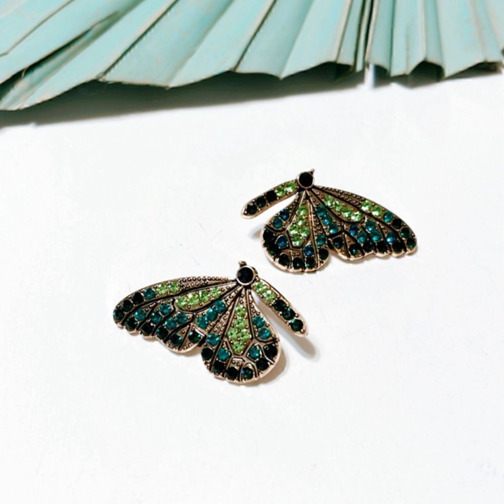 diamond butterfly earrings S56
